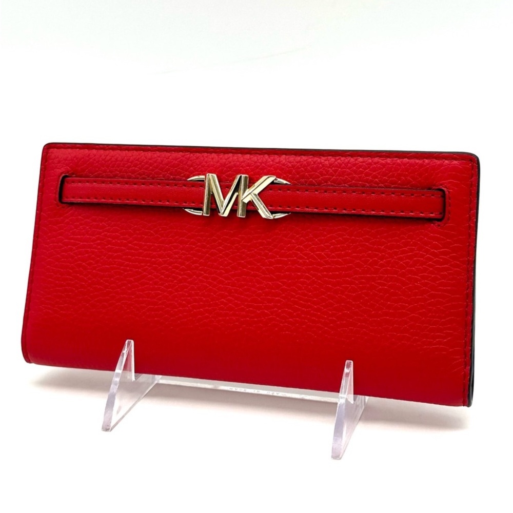 Michael Kors Reed Large Snap Bifold Wallet Bright Red